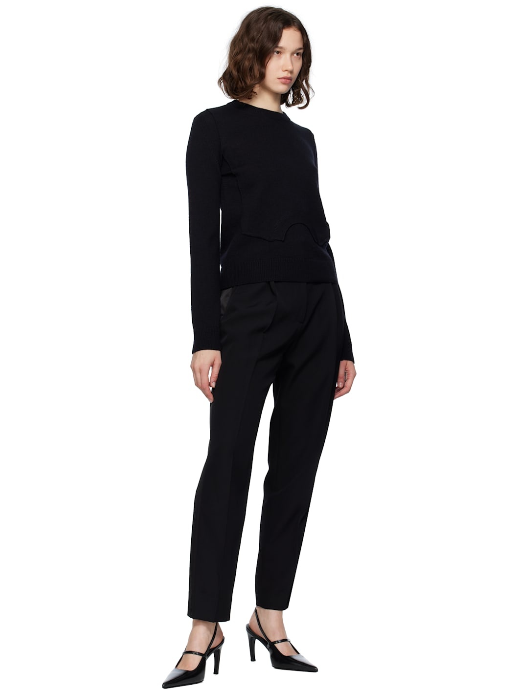 Black Straight Trousers - 4