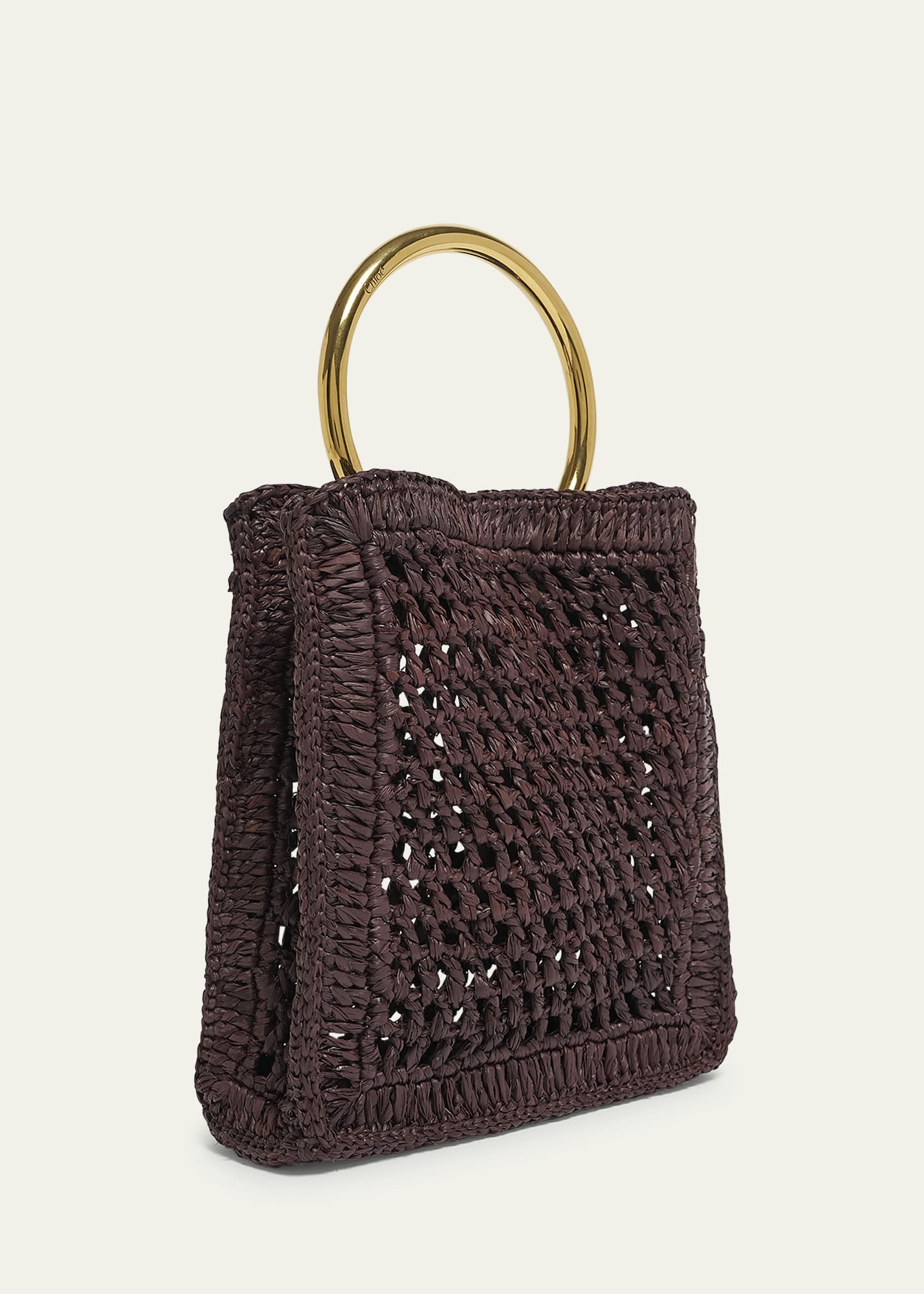 Summer Banana Tote Bag in Crochet Paper and Leather - 3