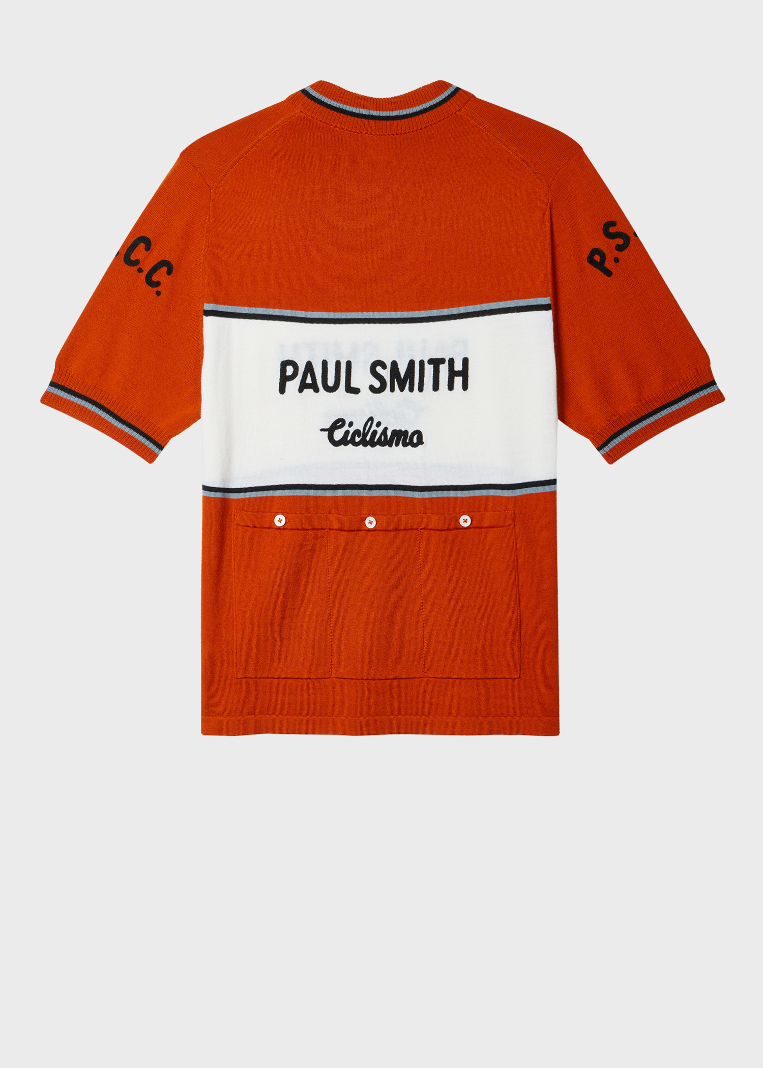 Burnt Orange Merino Wool Knitted Cycle Jersey - 2