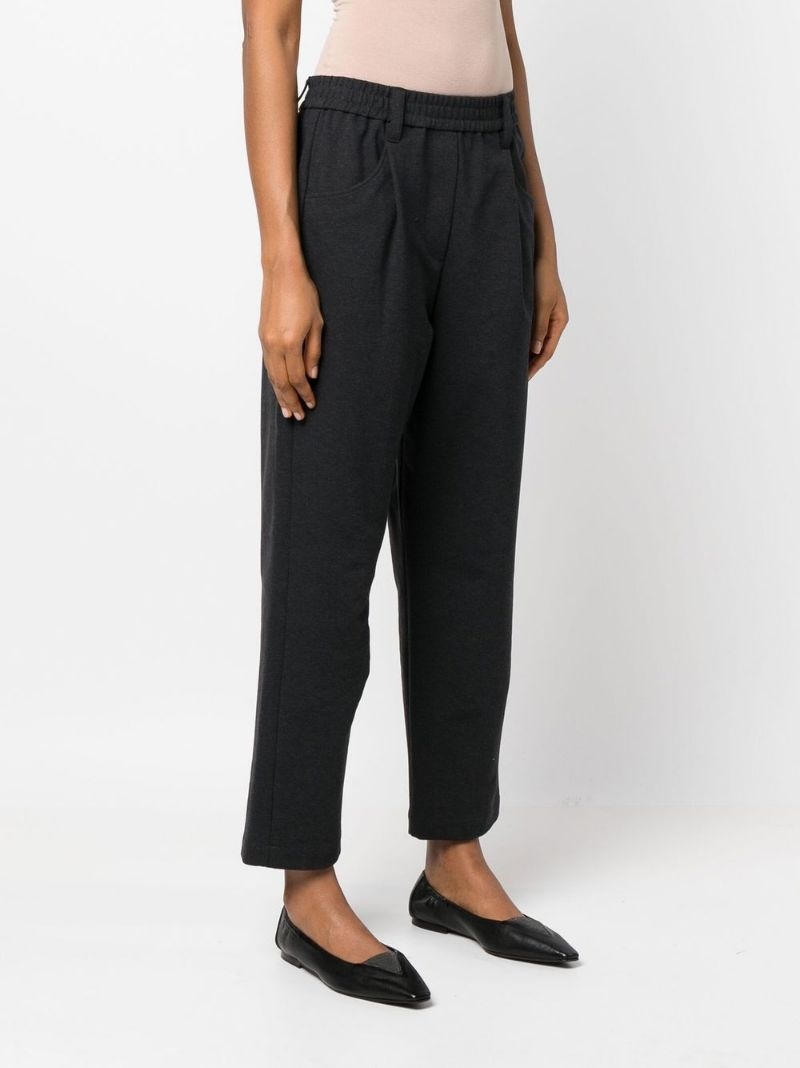 mid-rise straight leg trousers - 3