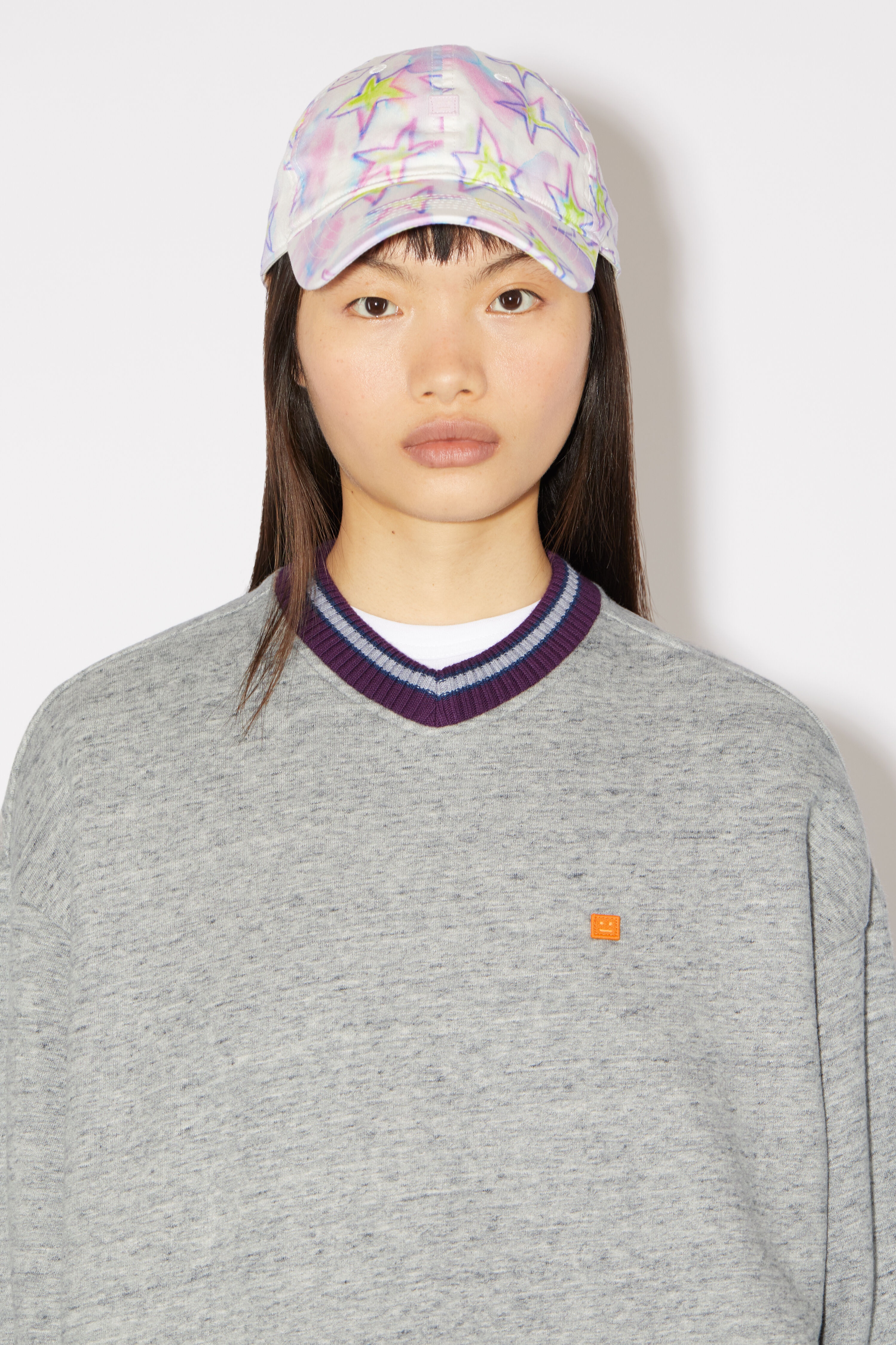Relaxed fit jumper - Marble grey melange - 4