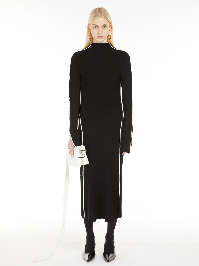 Sportmax OPEROSO Viscose crêpe blend knit fitted dress outlook