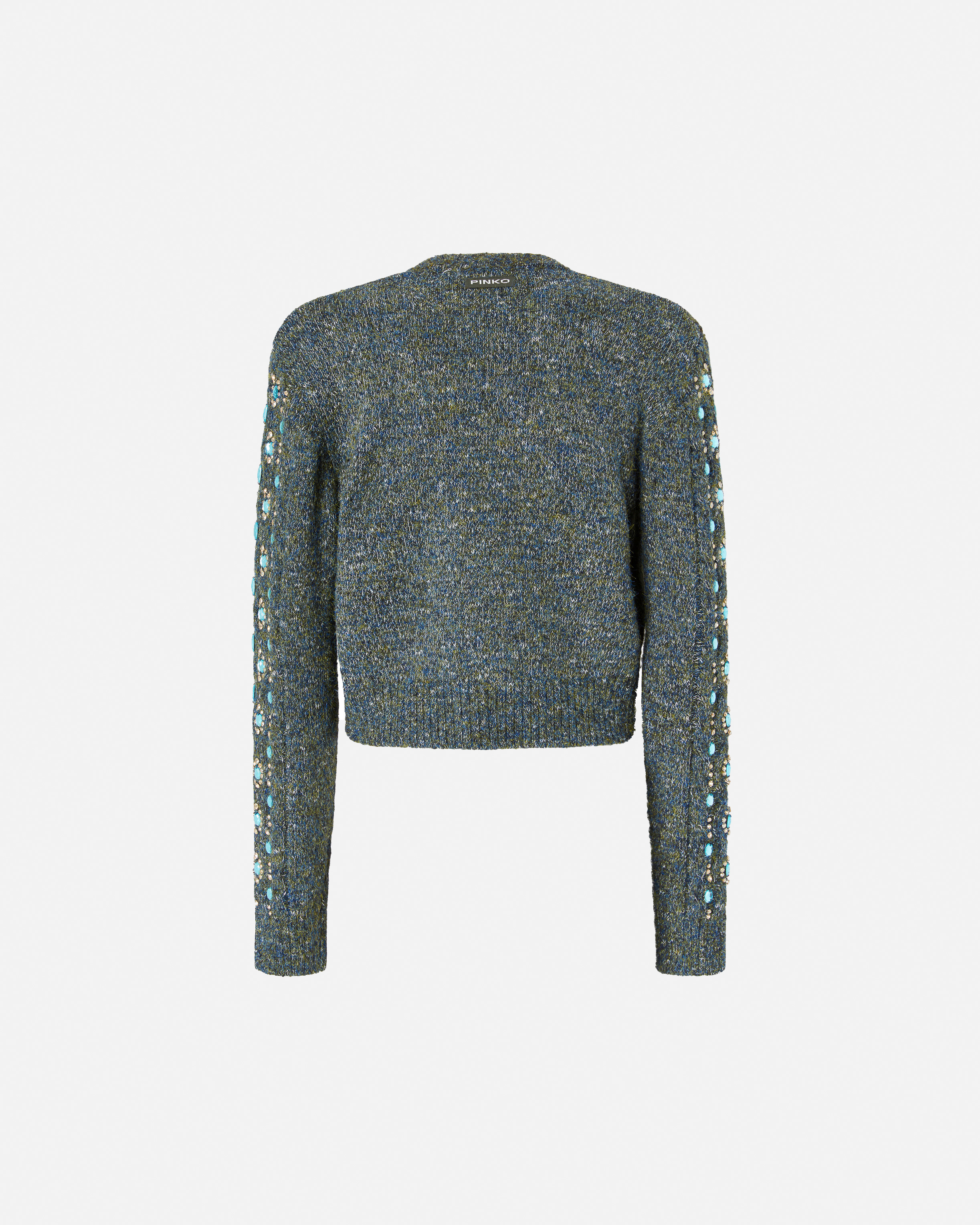 KNITTED MULINE CARDIGAN WITH JEWEL APPLICATIONS - 7