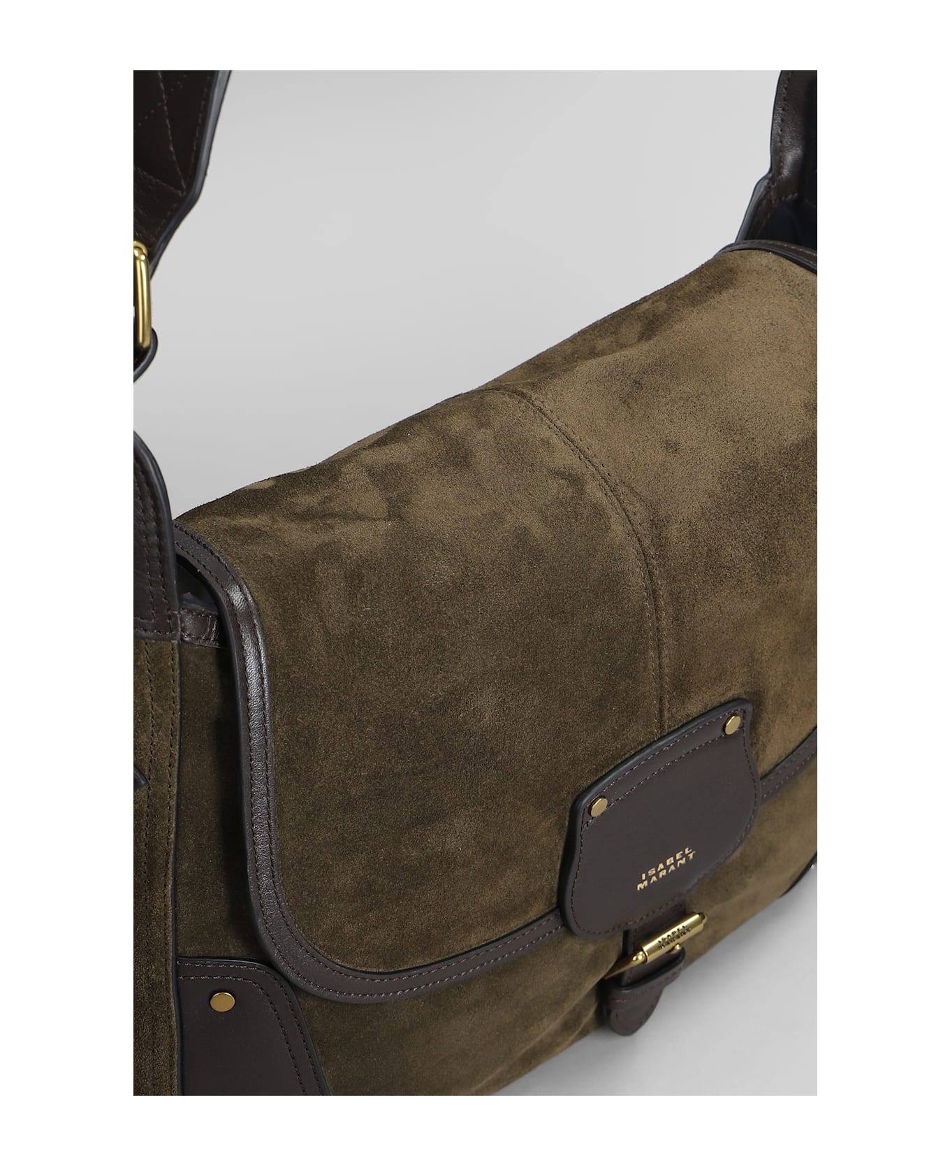 Sierra Shoulder Shoulder Bag In Brown Suede - 4