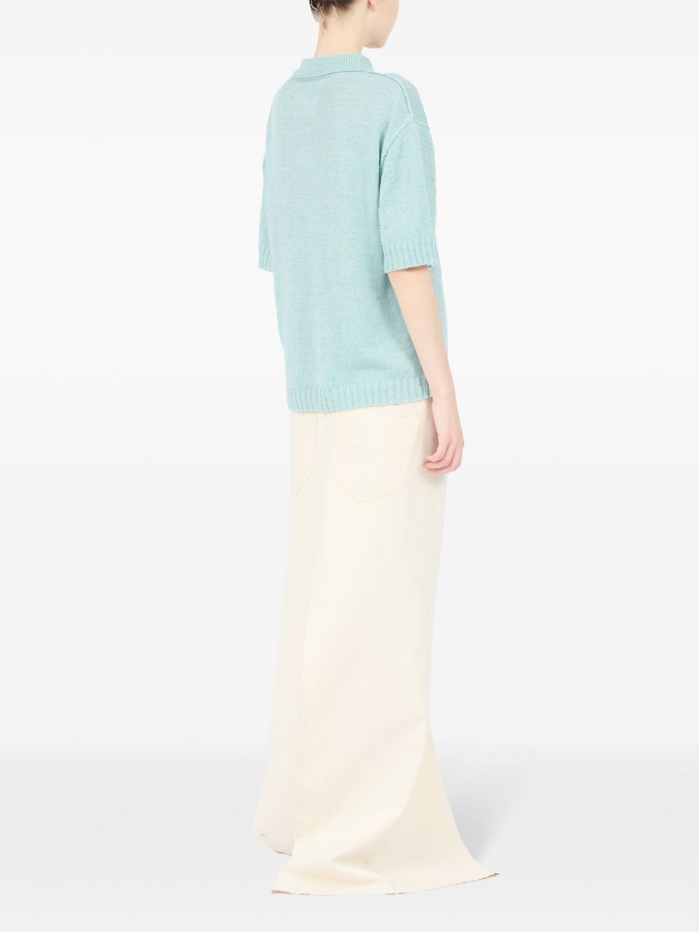 short-sleeve hemp polo top - 4