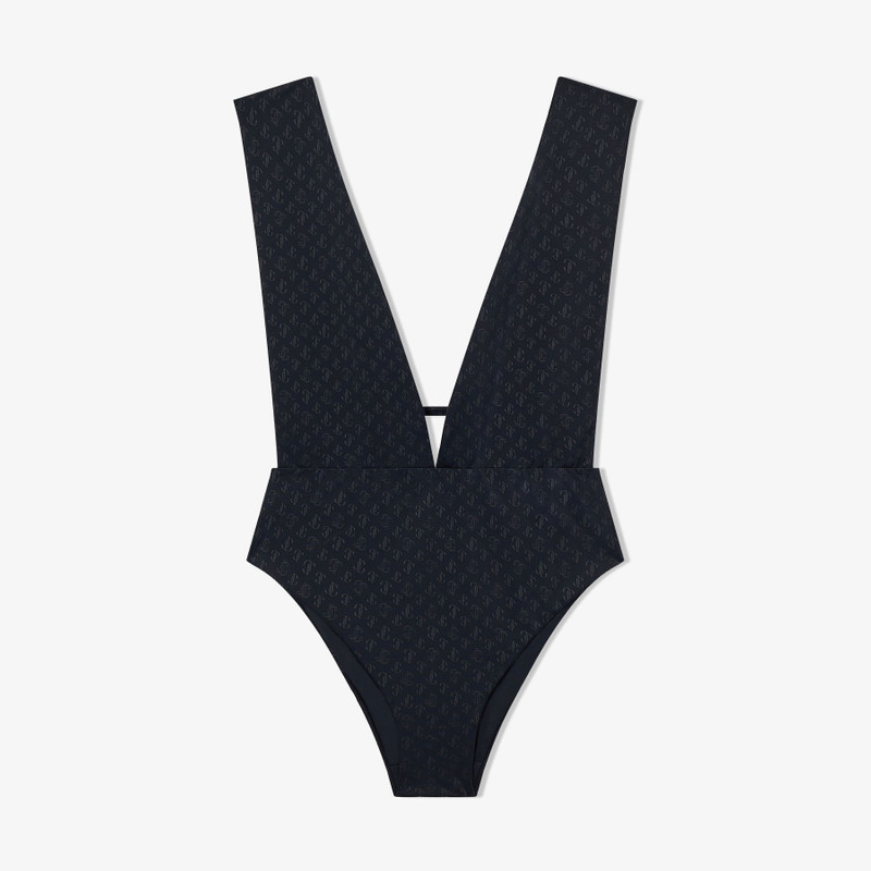 Kosma
Black JC Monogram Recycled Nylon and Lycra Swimsuit 1