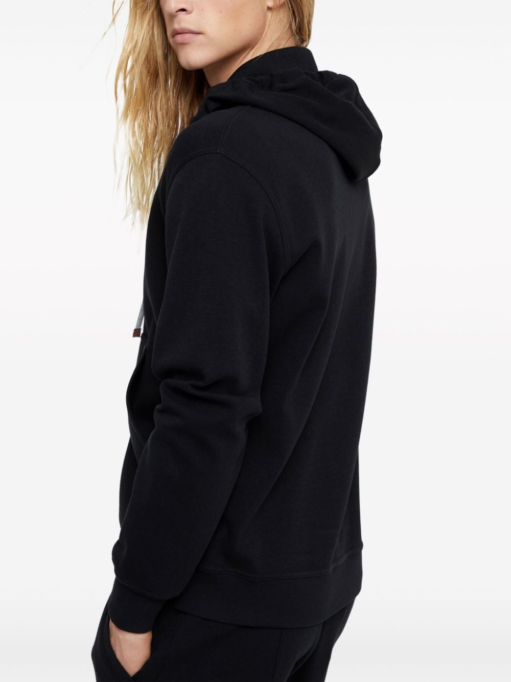 zip-front drawstring hoodie - 4