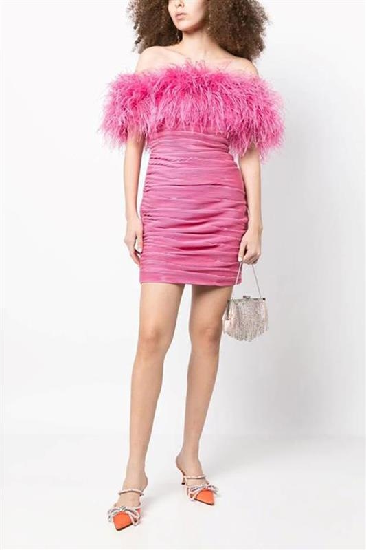 Zion Mini Pleated Dress- Pink - 2