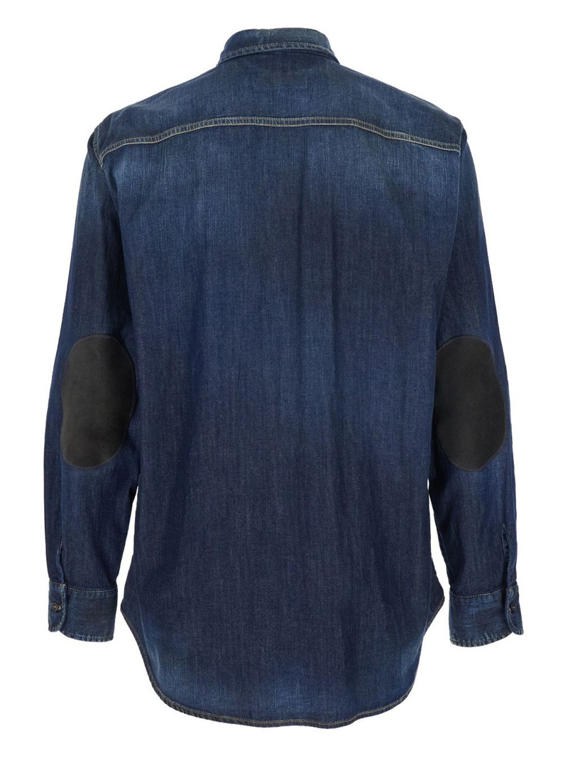 DSQUARED2 double-pockets elbow-patched denim shirt outlook