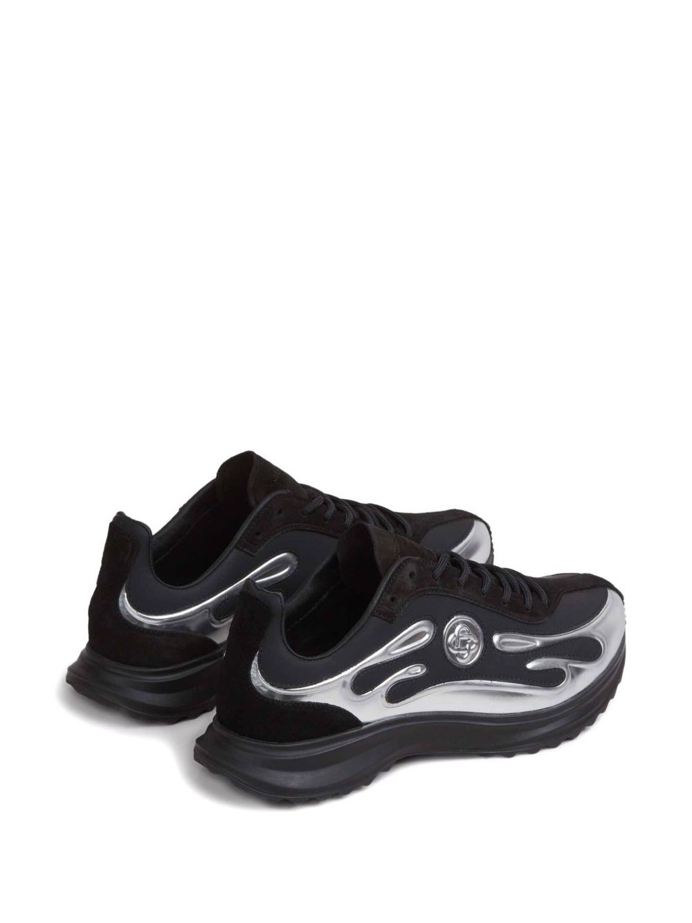 flame-appliqué sneakers - 3