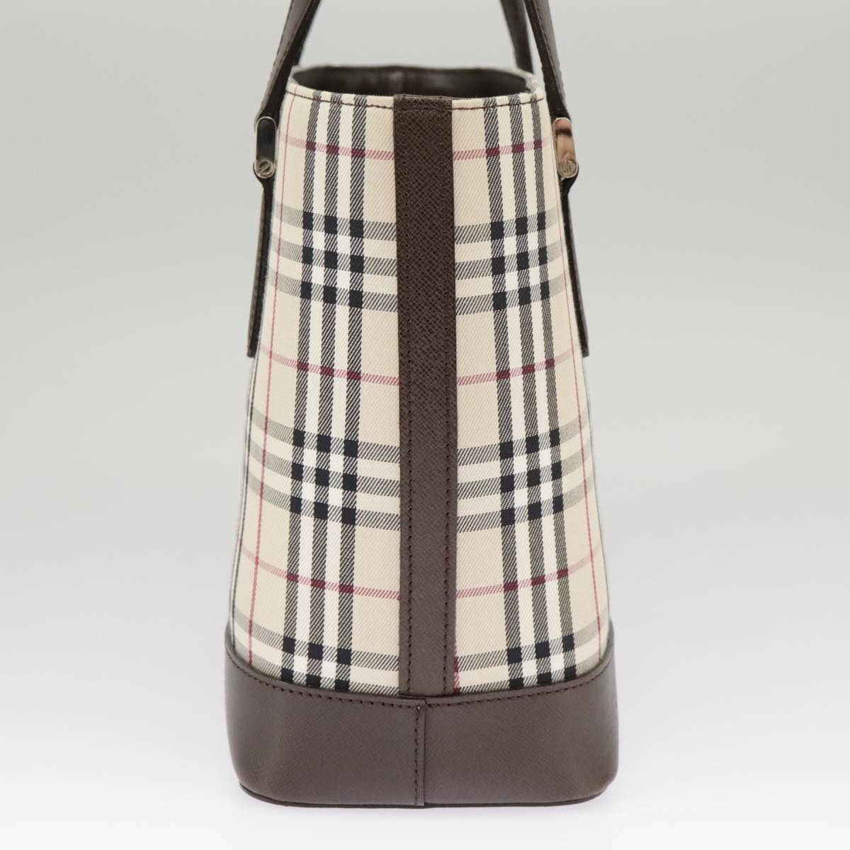 Burberry Nova Check Hand Bag Canvas Leather Beige - 3