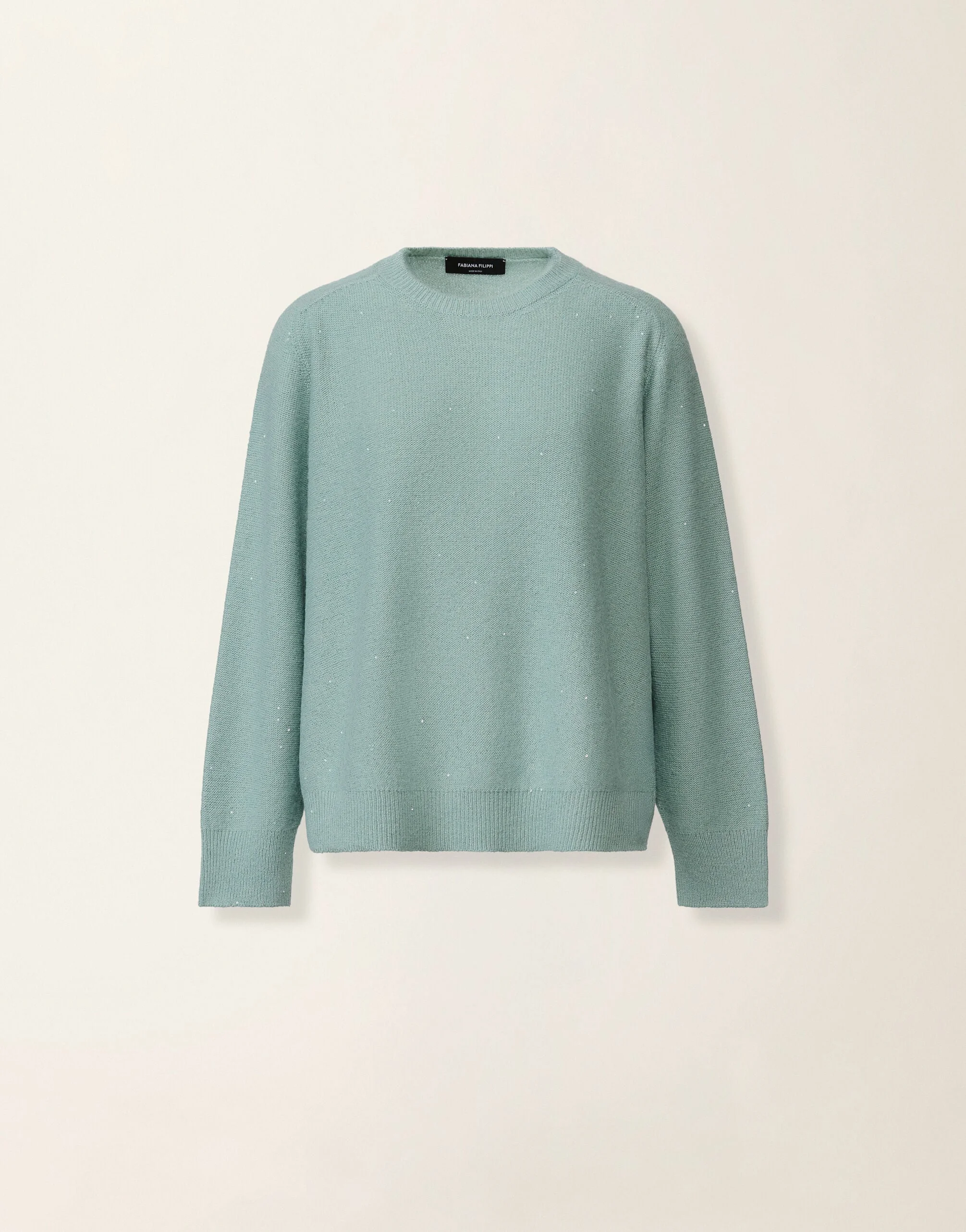 Wool and silk sweater with sequins - 1
