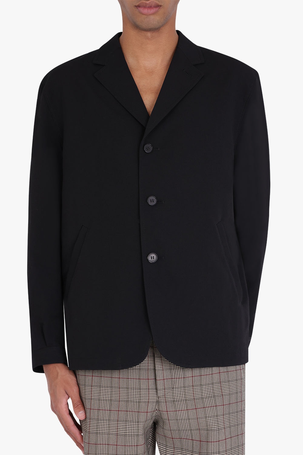 WOOL GABARDINE BLAZER | BLACK - 3