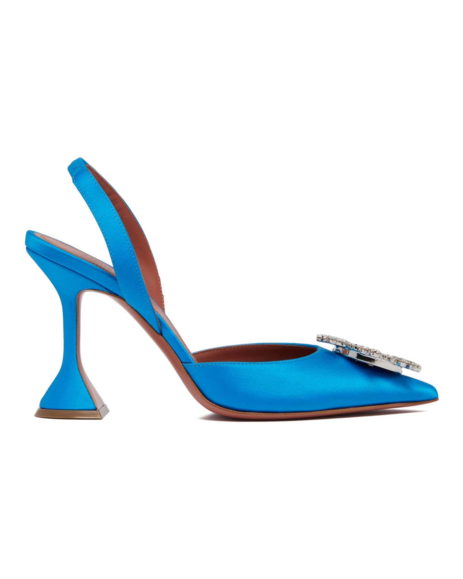 Blue Satin Begum Sandals - 2