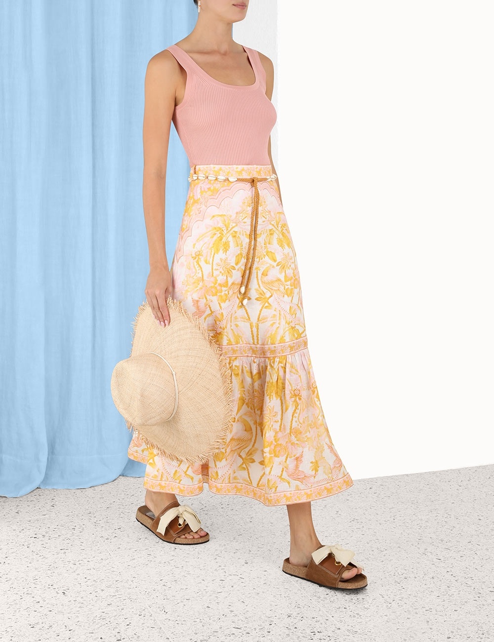 LYRE FRILL HEM SKIRT - 3
