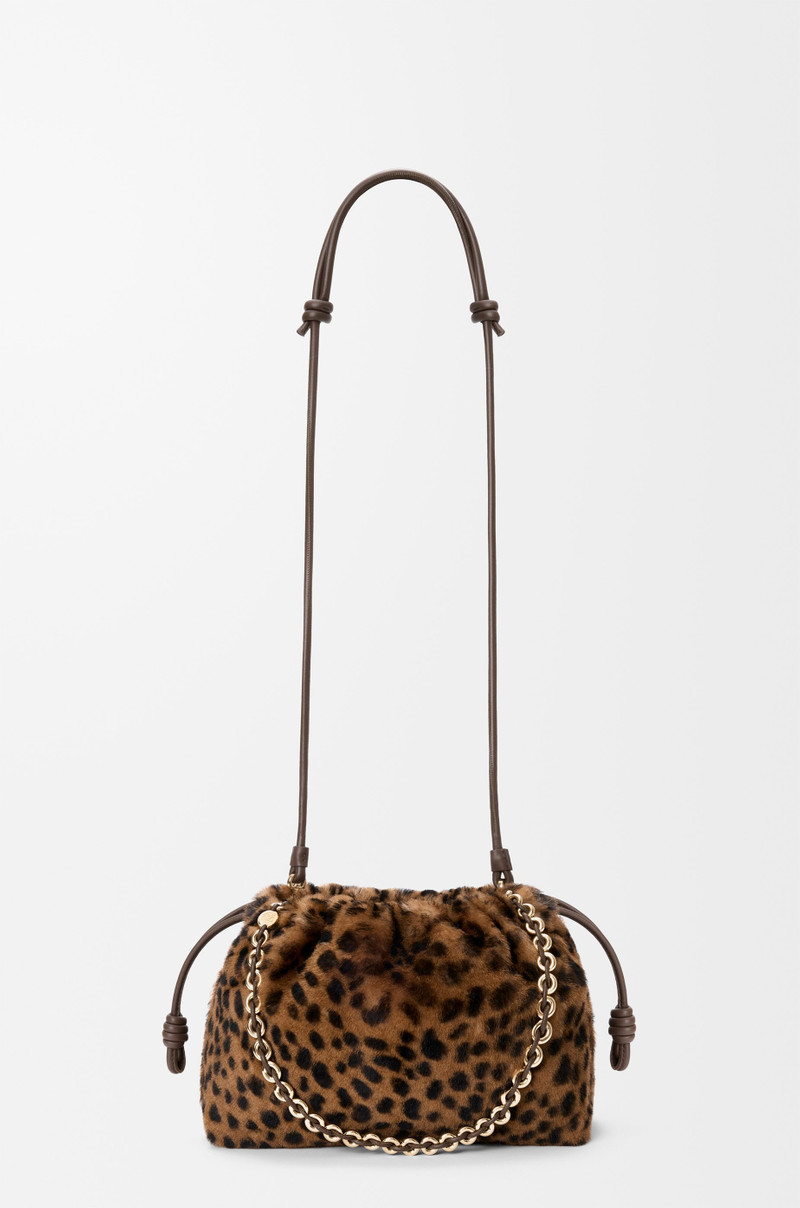 Medium Flamenco purse in printed shearling 11