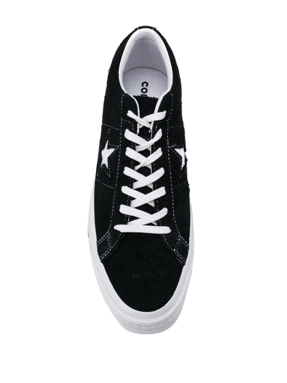 Black One Star premium suede low top sneakers - 4