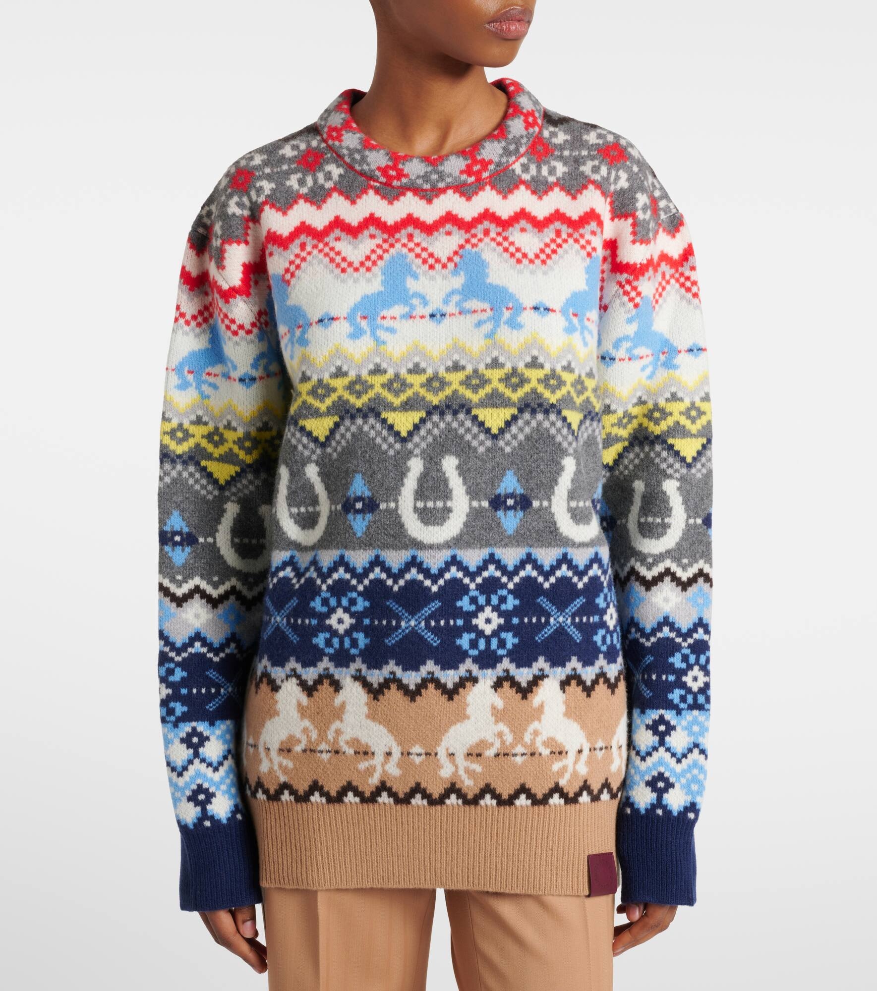 Fair Isle intarsia wool sweater - 4