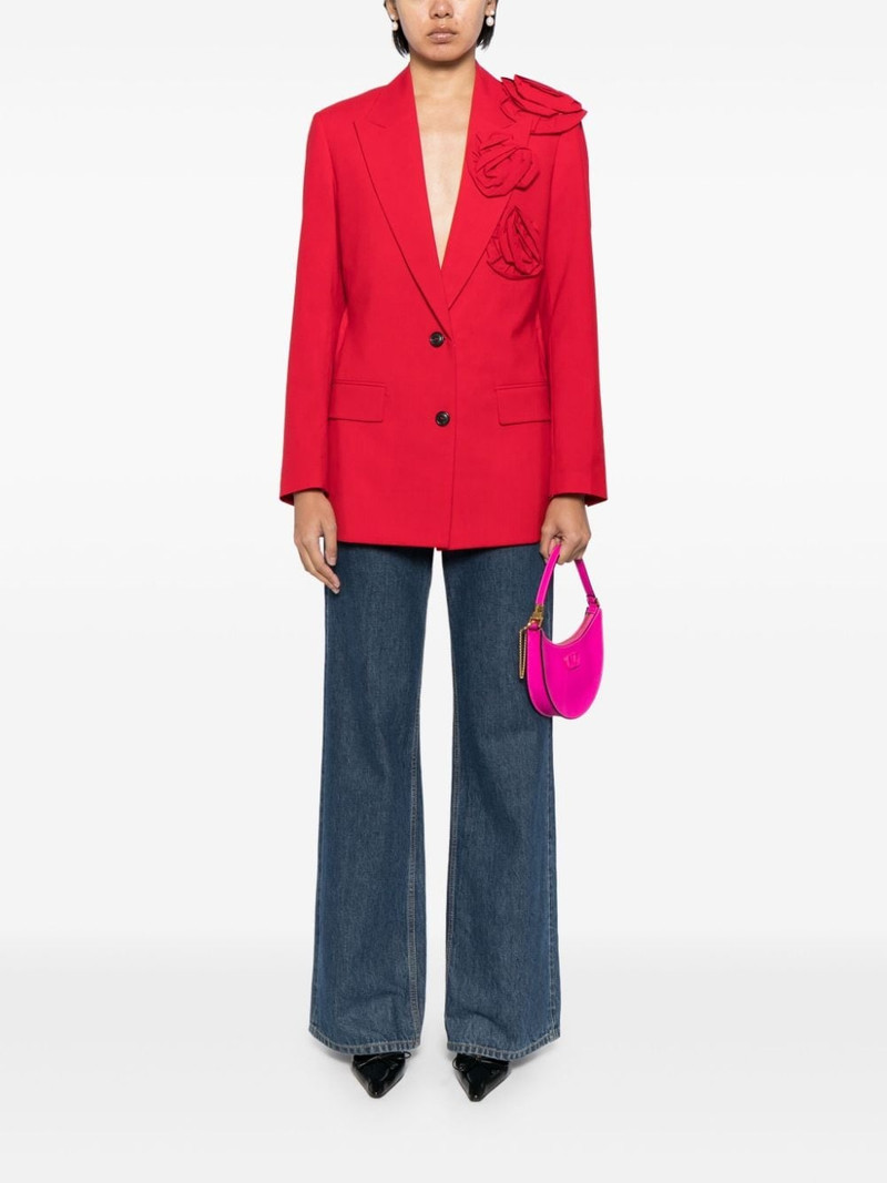 Valentino floral appliquÃ© v-neck blazer outlook