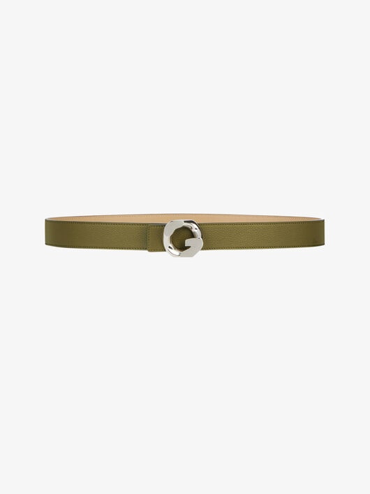 REVERSIBLE BELT IN LEATHER WITH G CHAIN BUCKLE - 1