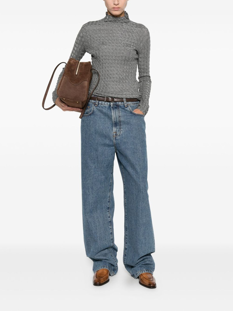 EMPORIO ARMANI high-neck textured sweater outlook