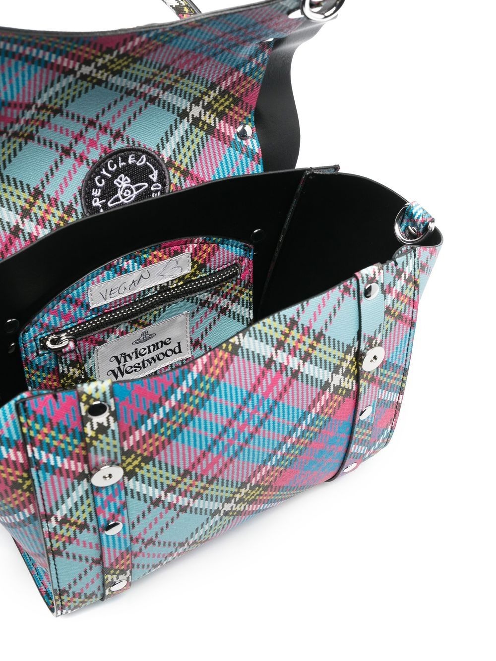 Betty tartan-check tote bag - 5