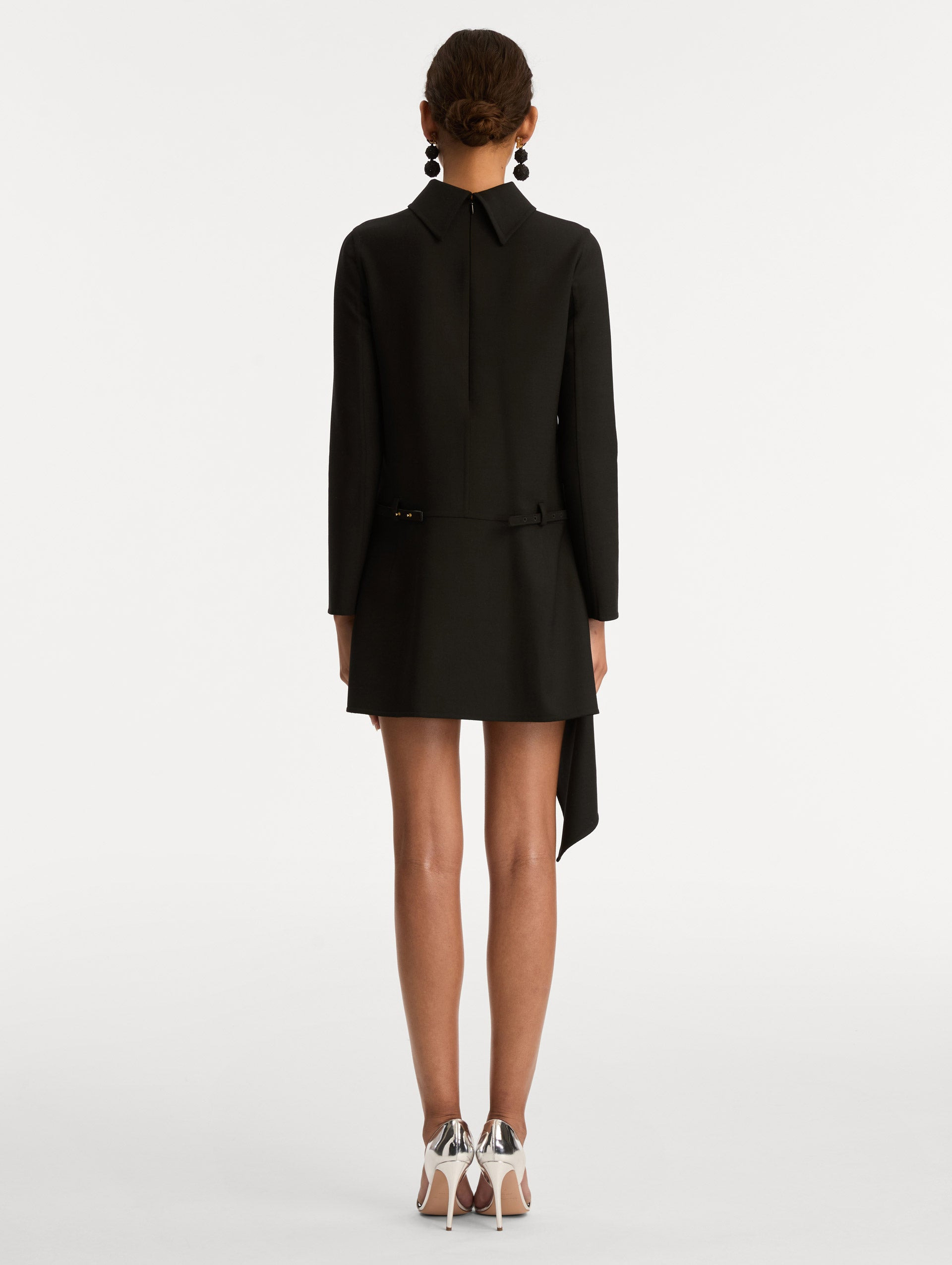 FLORAL BELT MOCK-NECK DRESS - 3