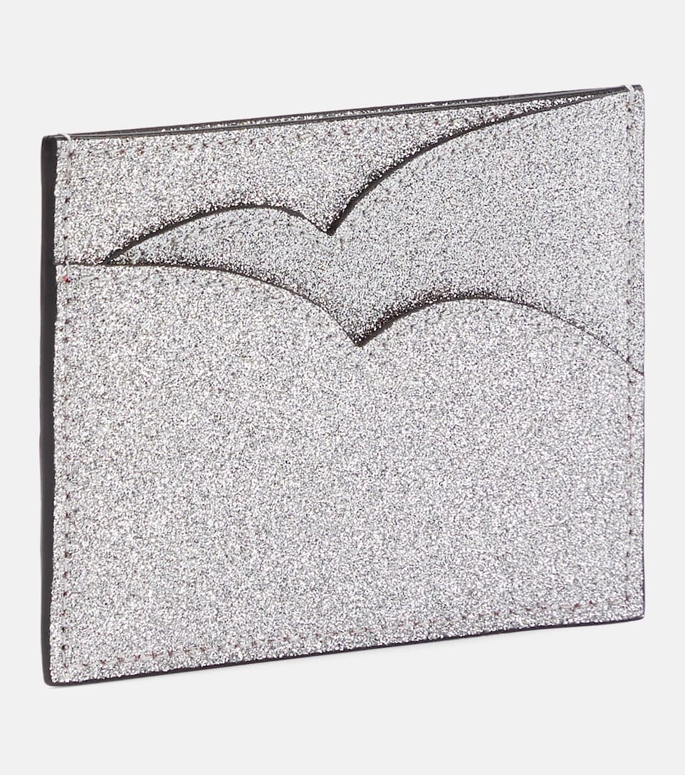 Hot Chick glittered leather card holder - 3