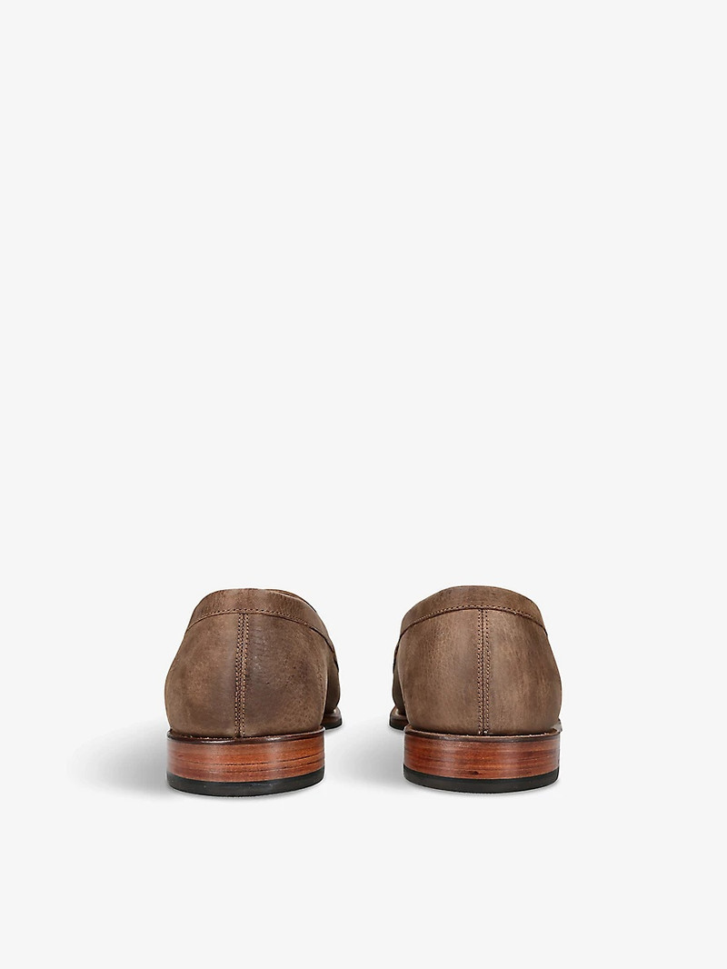 Grenson Floyd penny-slot leather loafers outlook