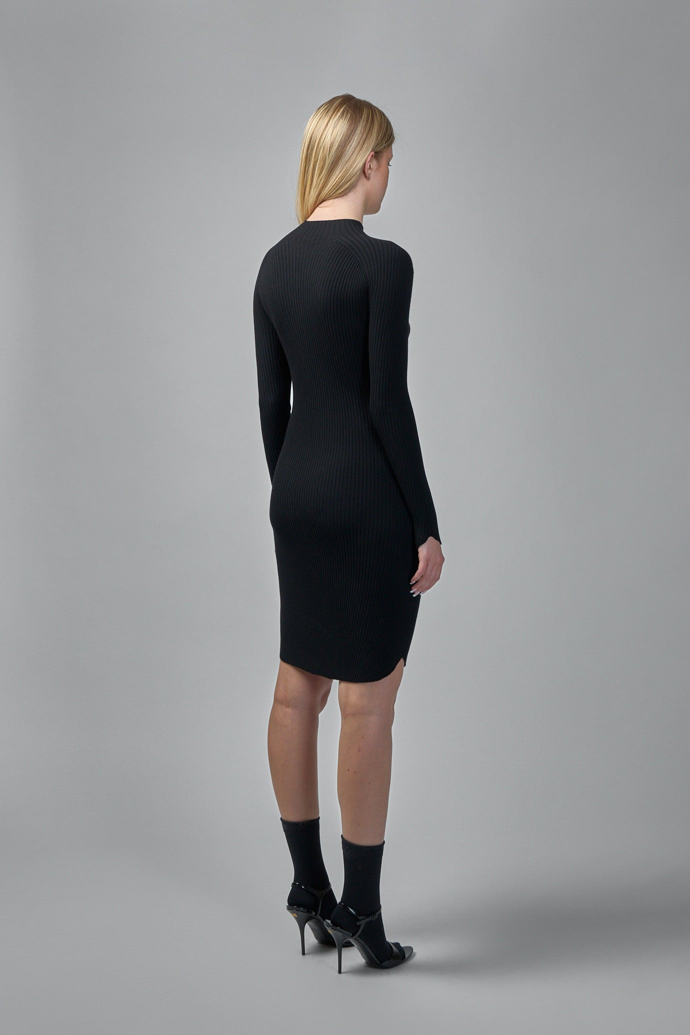 Circle Rib Knit Dress - 3