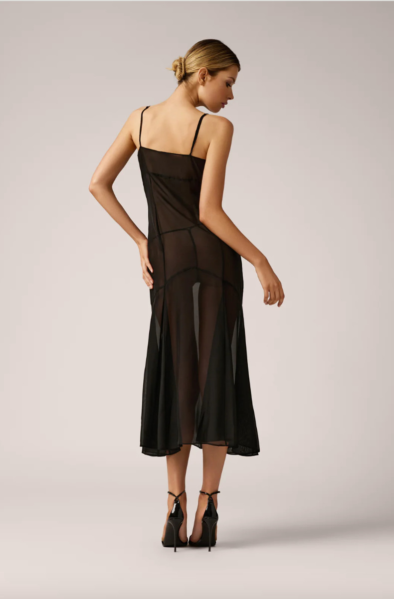 Chiffon Midi Dress - 3