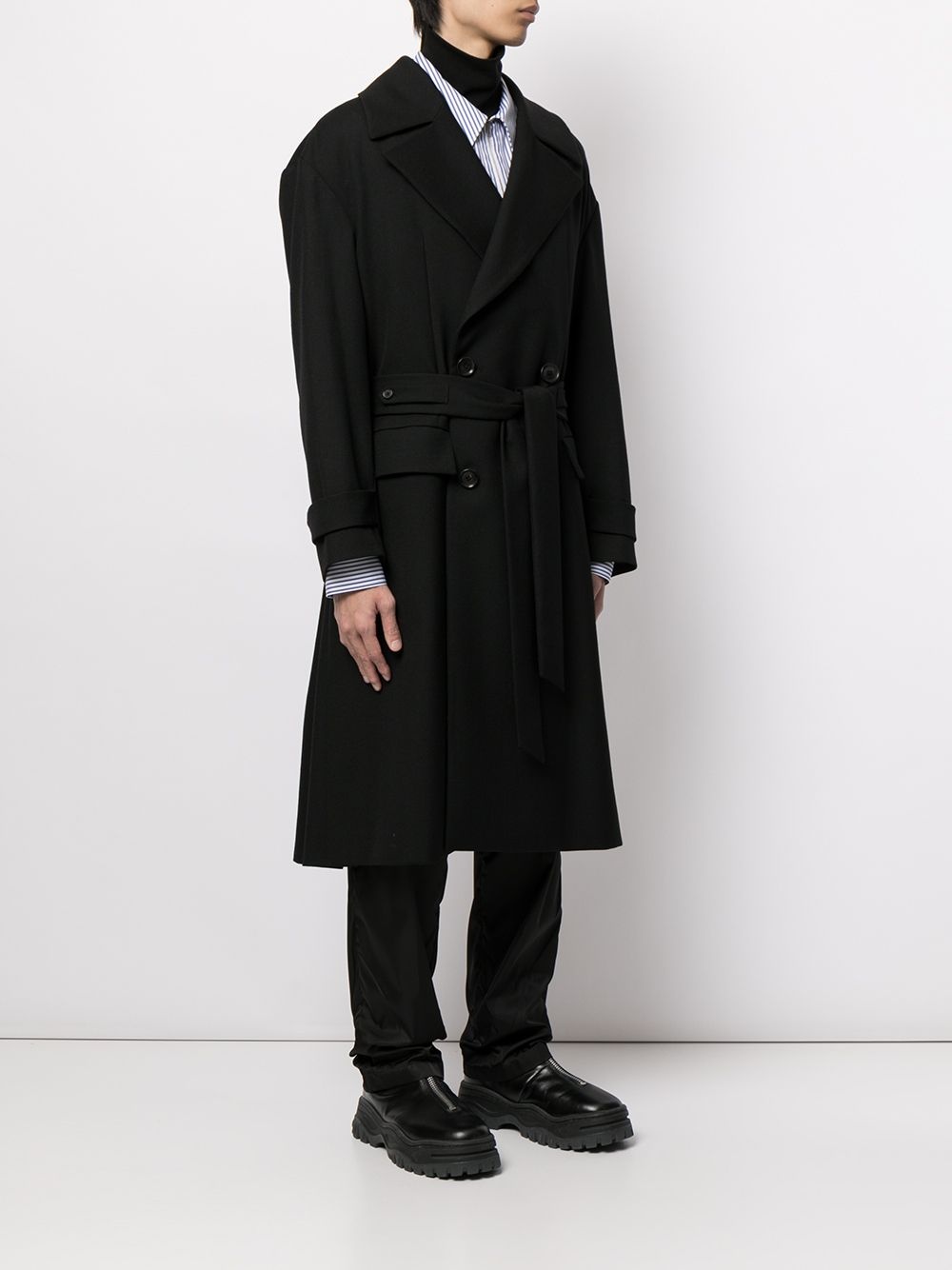 long wool trench coat - 3