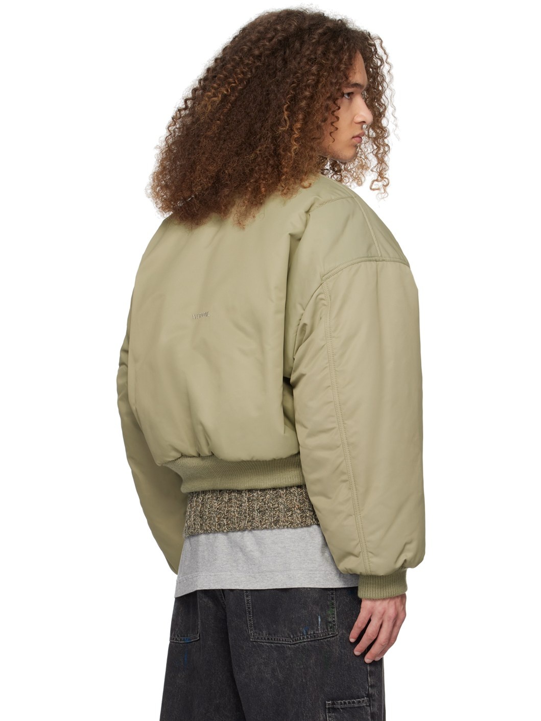 Green Puff Bomber Jacket - 3