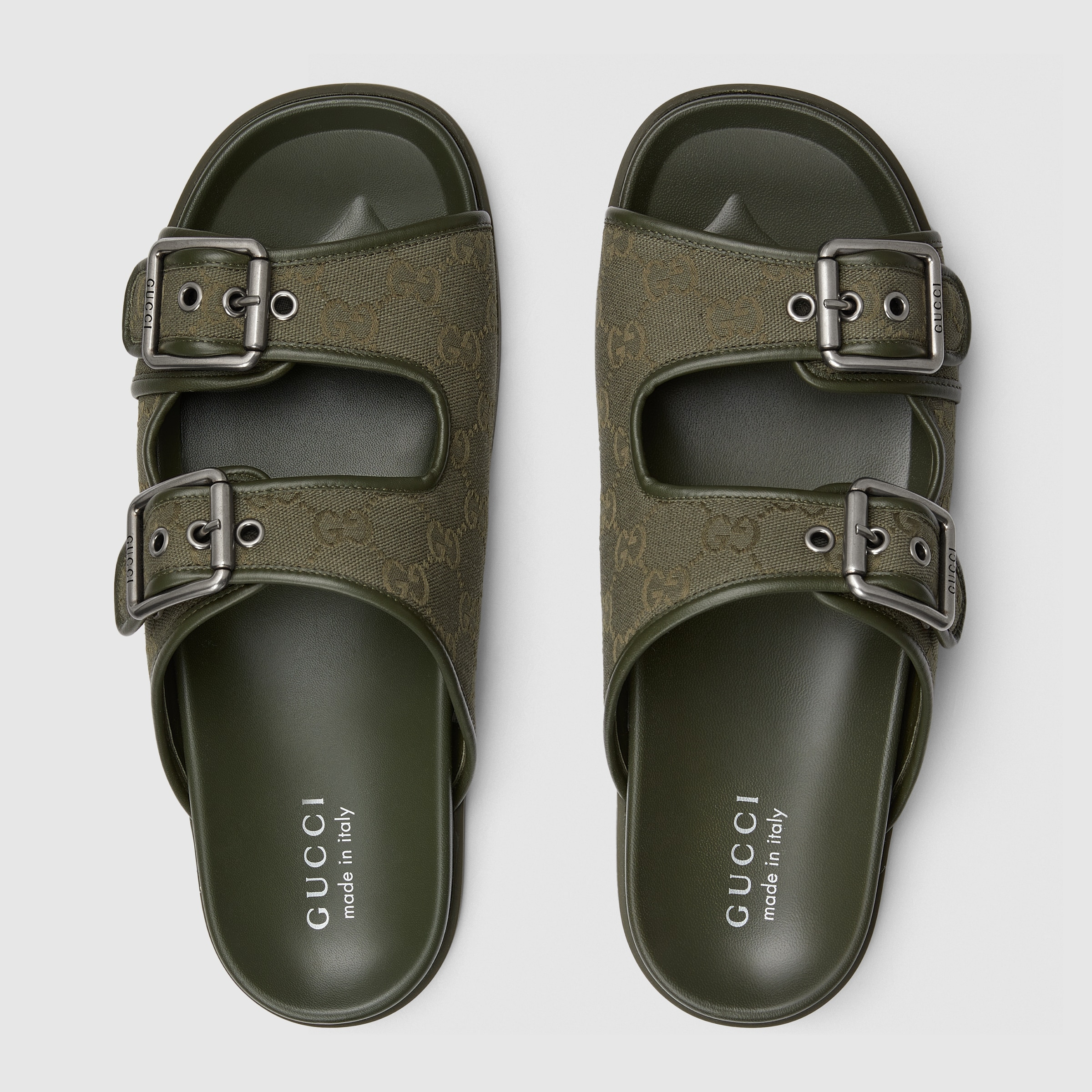 Men's slide sandal with buckles - 5