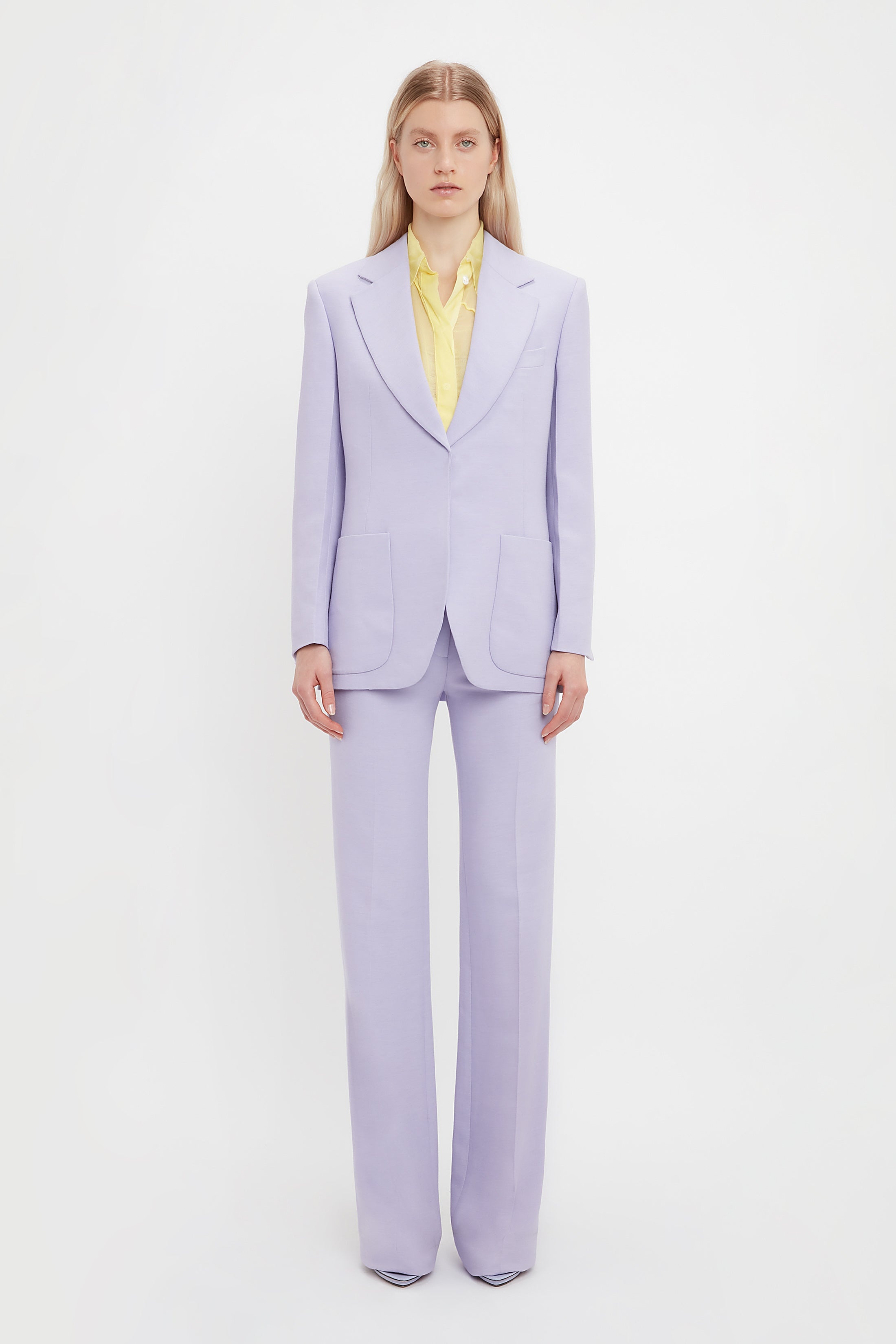 Patch Pocket Jacket In Lavender - 3