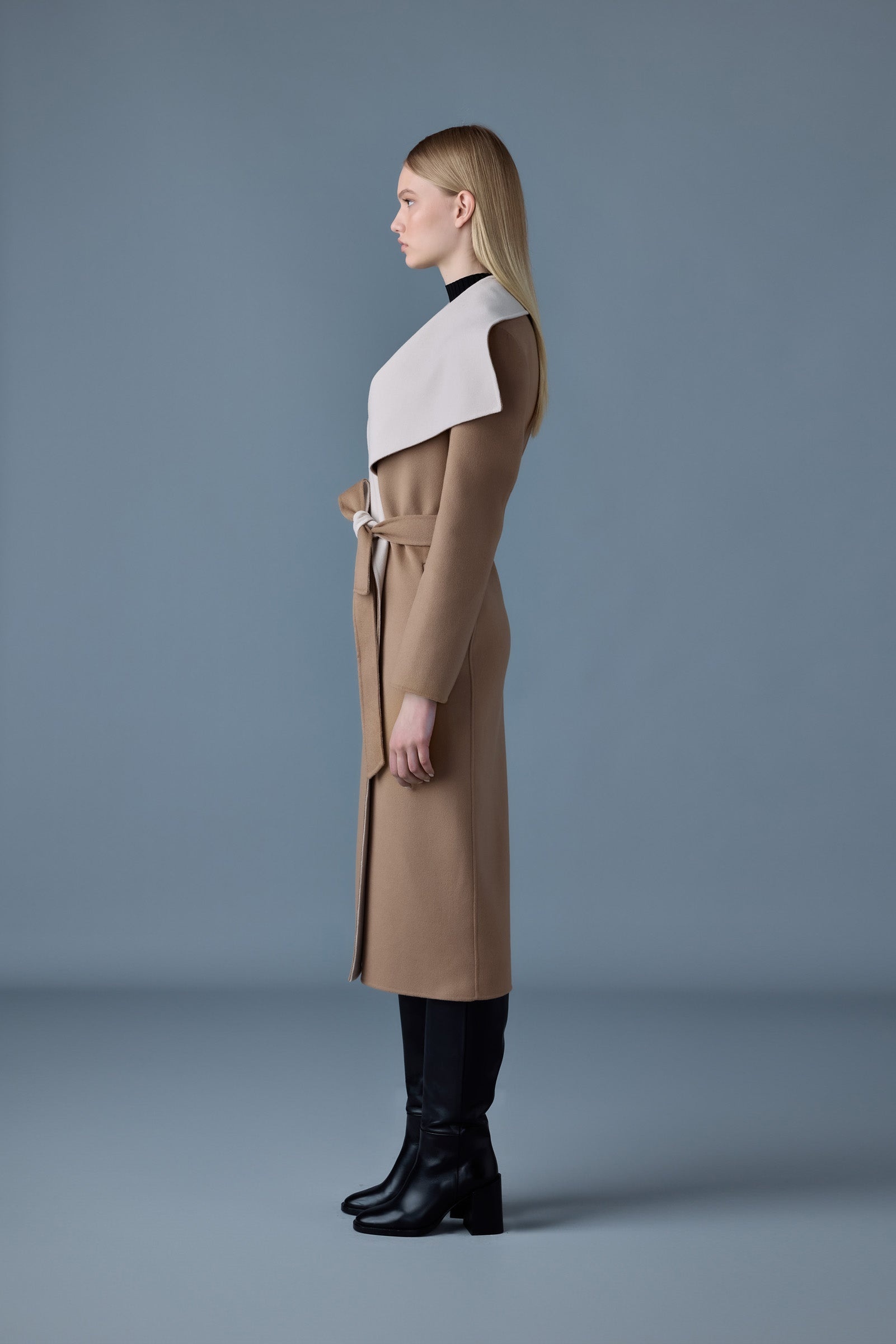 MAI-CN Double-face wool wrap coat - 3