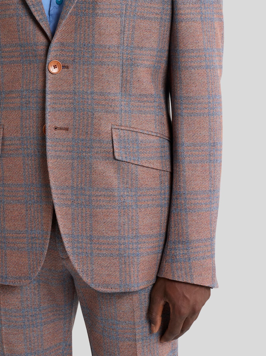 PRINCE OF WALES JACQUARD JERSEY JACKET - 2