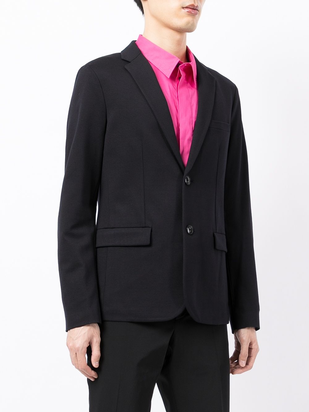 single-breasted long-sleeved blazer - 3
