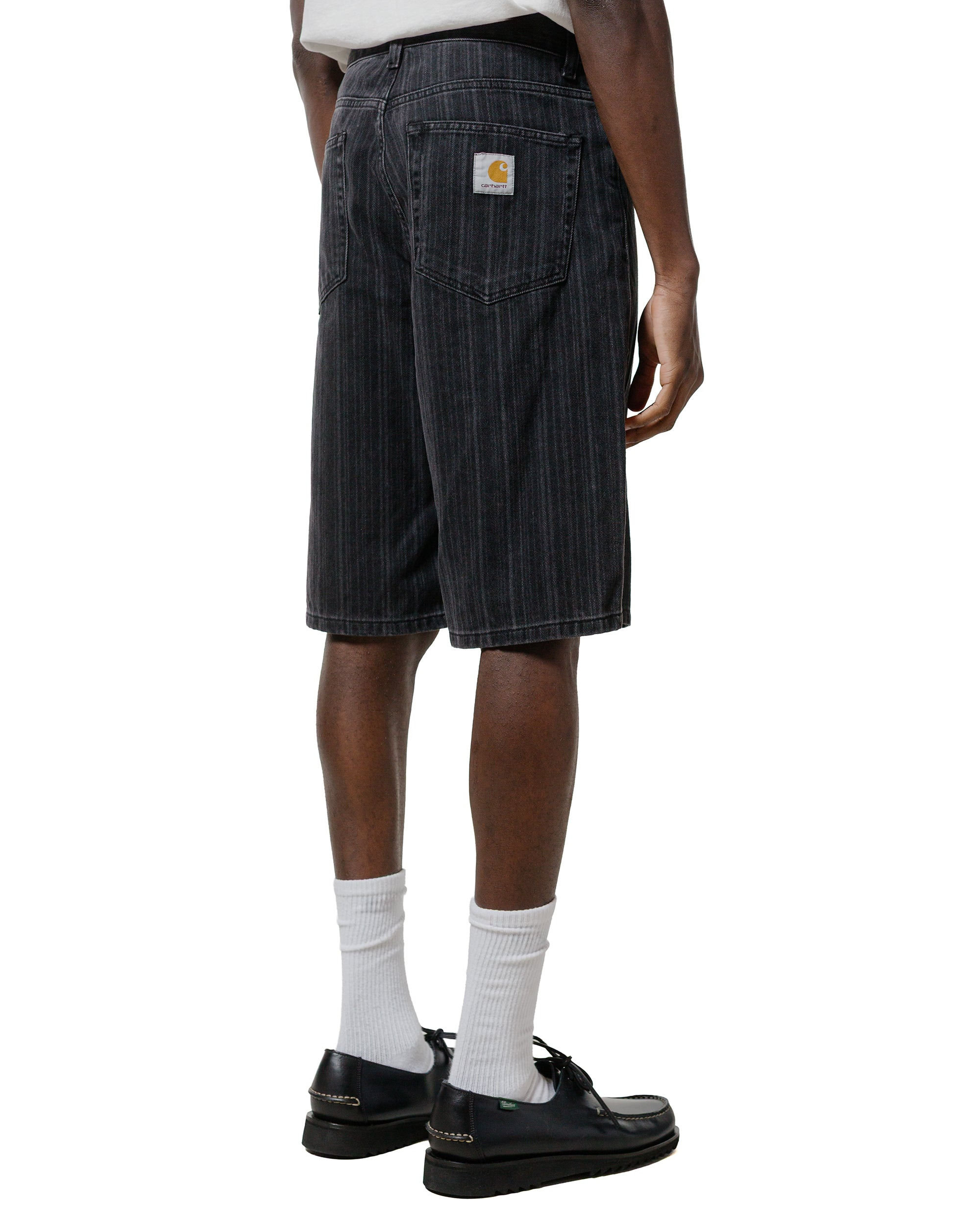 Carhartt W.I.P. Rylan Stripe Short Black Stone Washed - 3