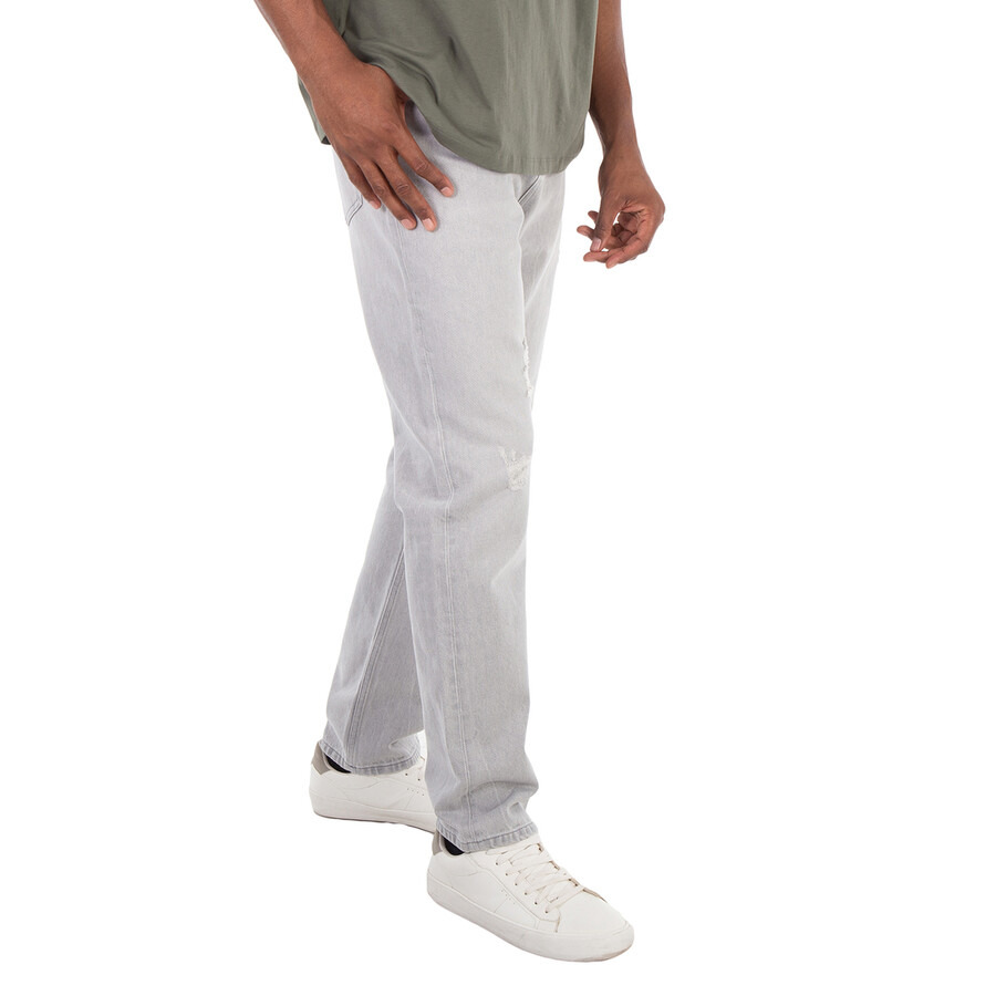 Balmain Washed Denim Straight Cut Jeans - 3