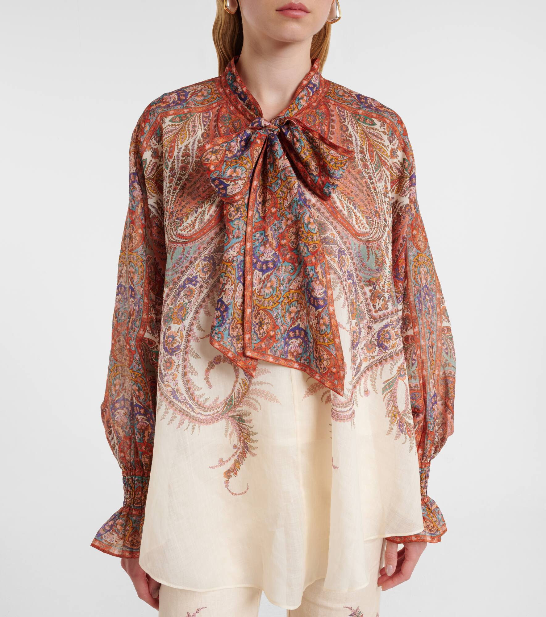 Rhiannon bow-detail paisley blouse - 6