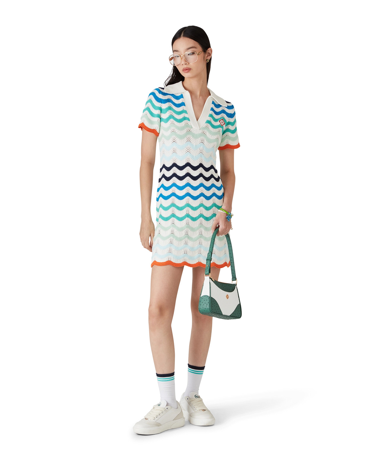 Gradient Wave Crochet Dress | Casablanca Paris - 2