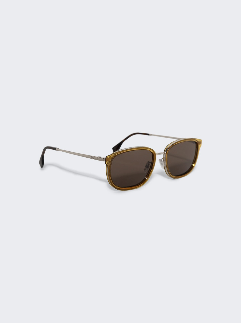 Travel Sunglasses Shiny Yellow And Brown - 4