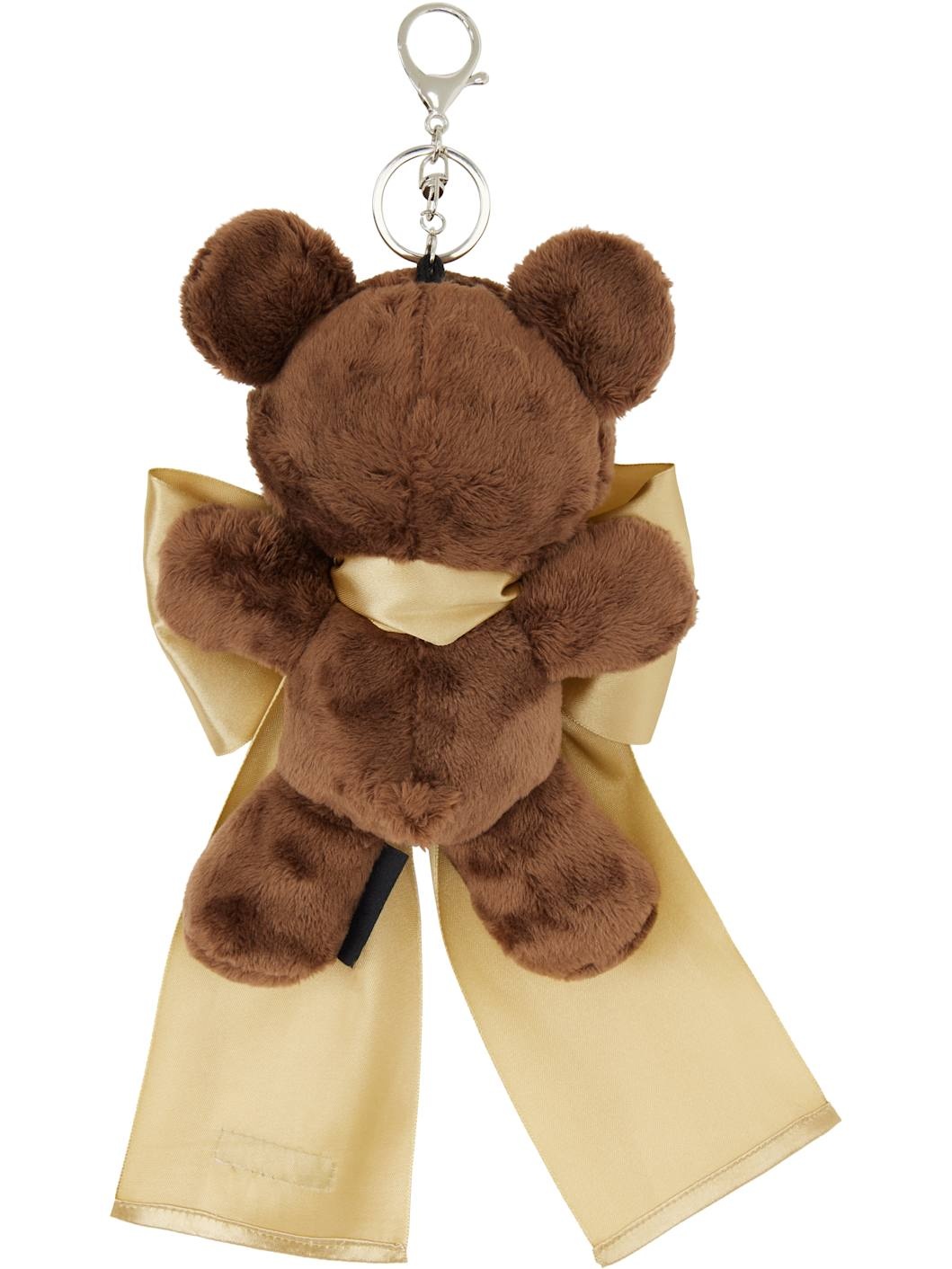 Brown Bow Teddy Keychain - 2