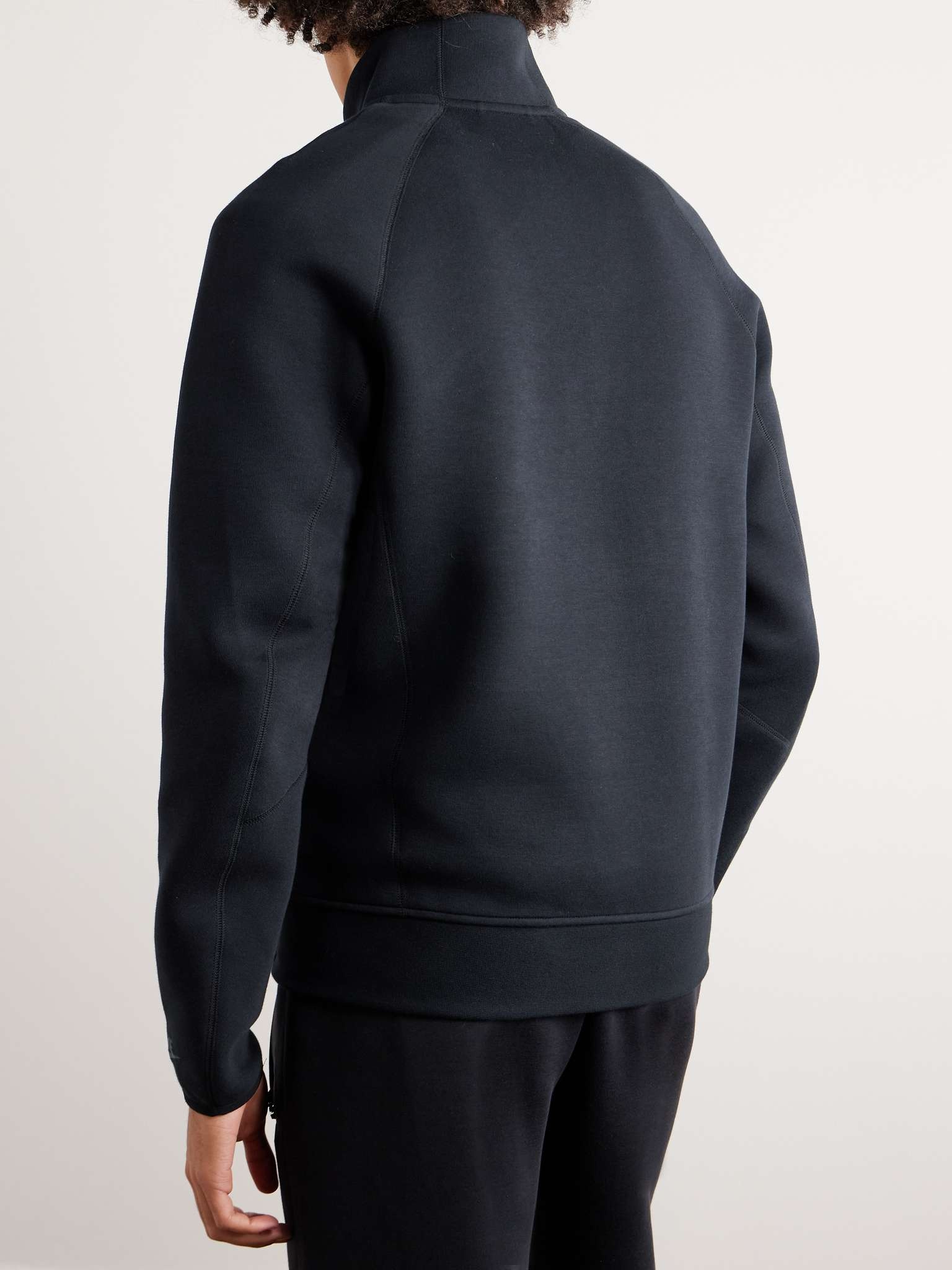 Cotton-Blend Jersey Half-Zip Sweatshirt - 4