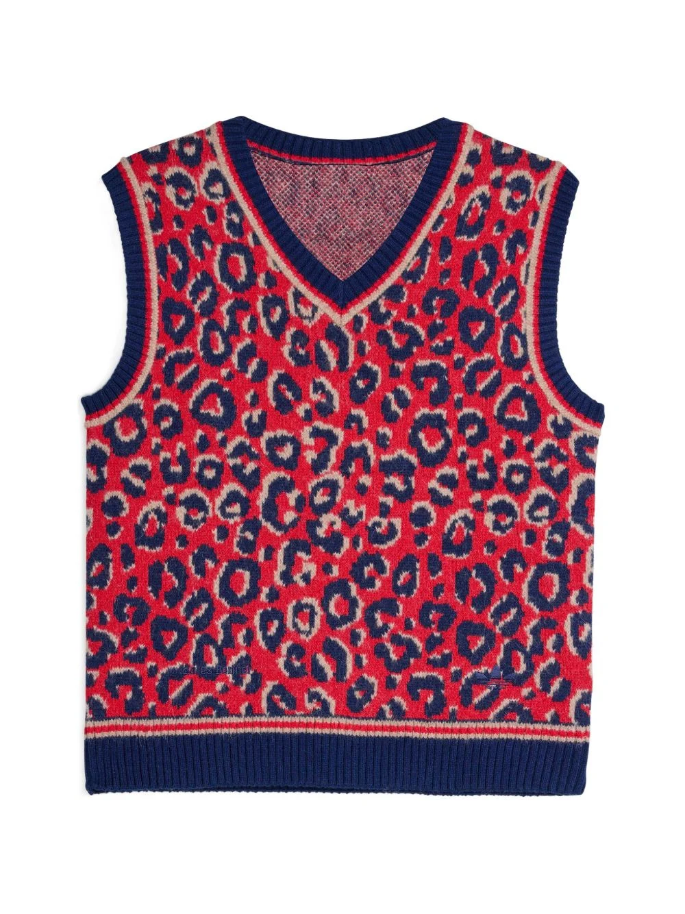 x Adidas animal-print V-neck vest - 1