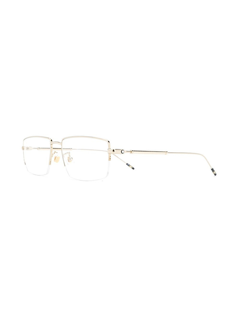 Montblanc rectangle-frame glasses outlook