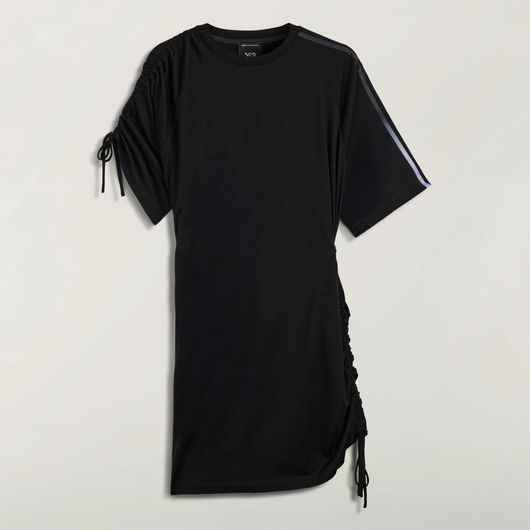 Y-3 WOOL CINCHED DRAPE TEE DRESS - 1