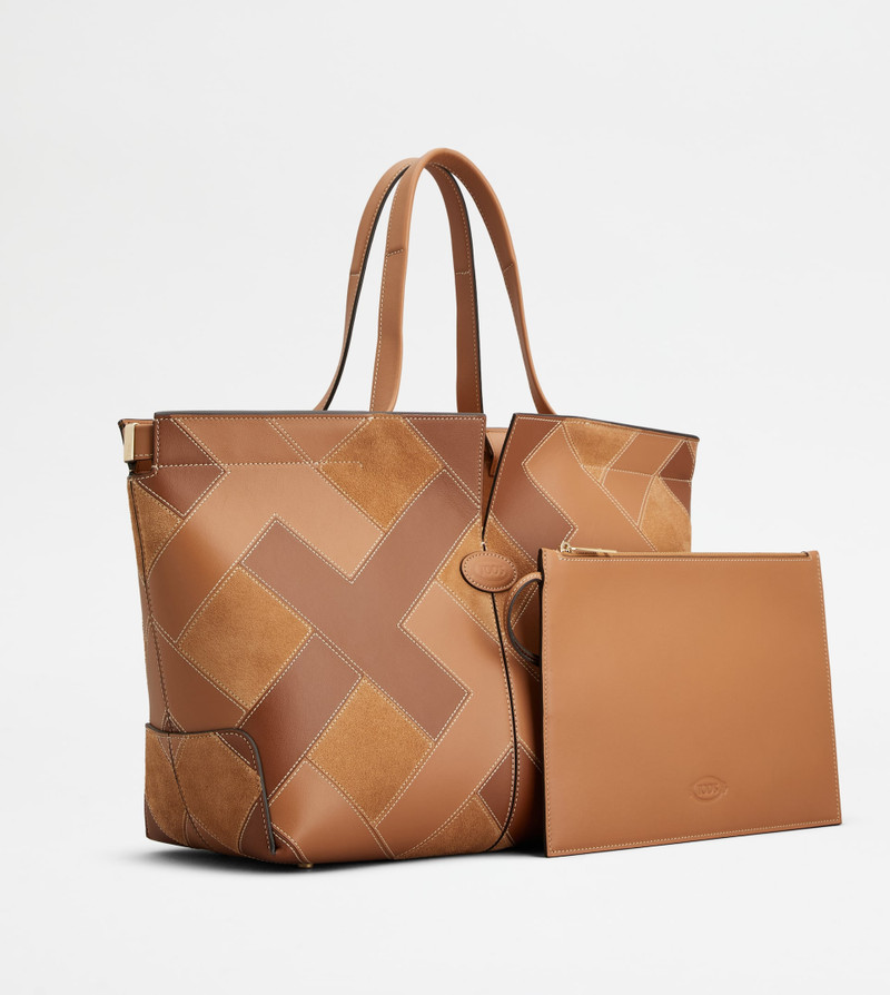 TOD'S DI BAG FOLIO IN LEATHER MEDIUM-SMALL - BROWN 3