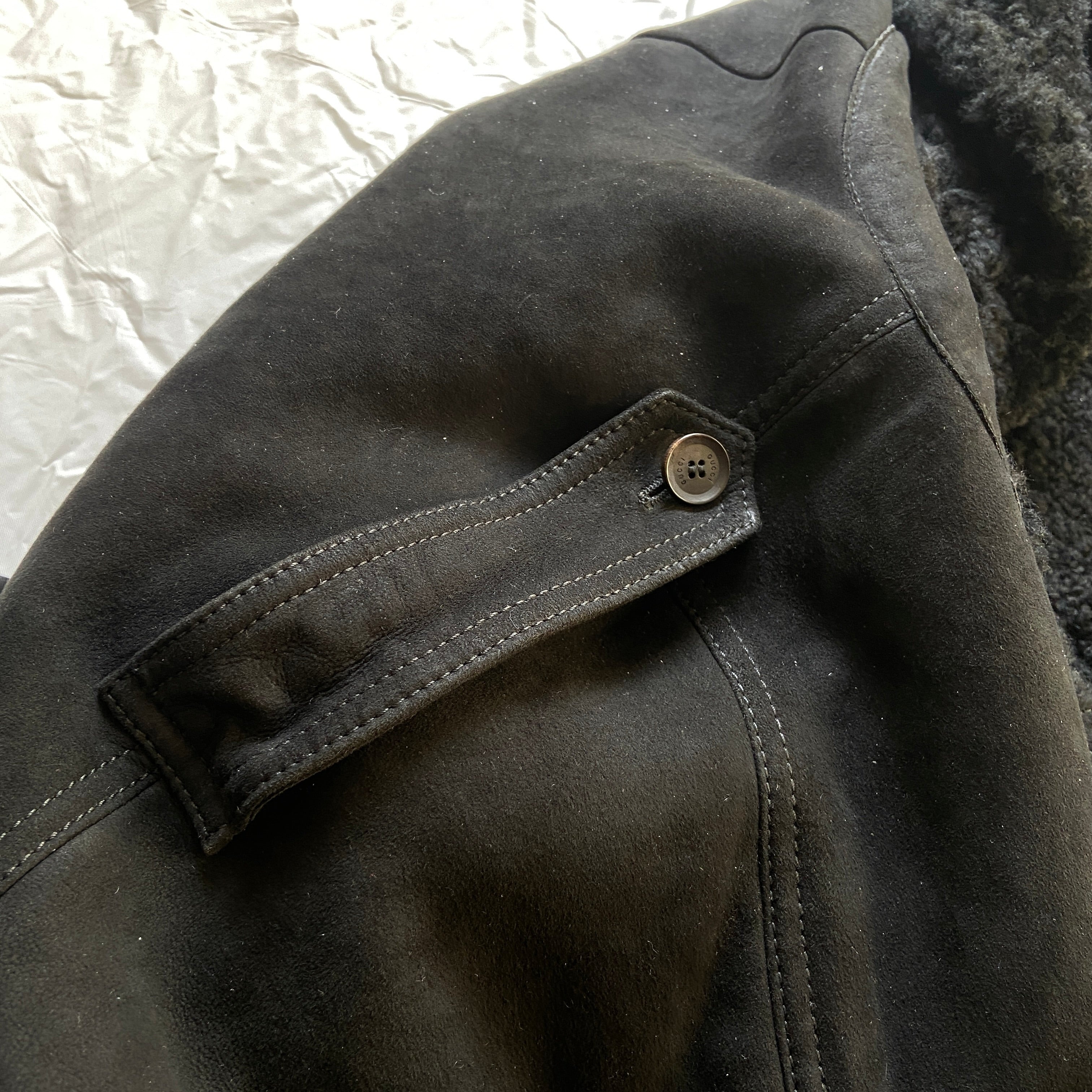 Gucci sheep shearling leather jacket 40 - 8